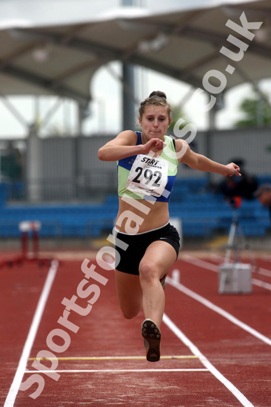 Eleanor Owen (Vale Roya) senior womens triple jump, Northern Championships, Sport City, Manchester